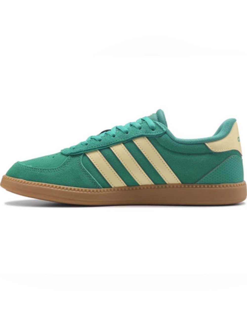 Adidas Breaknet Sleek Green Yellow Suede Retro Sneakers US 7 Gorpcore Streetwear